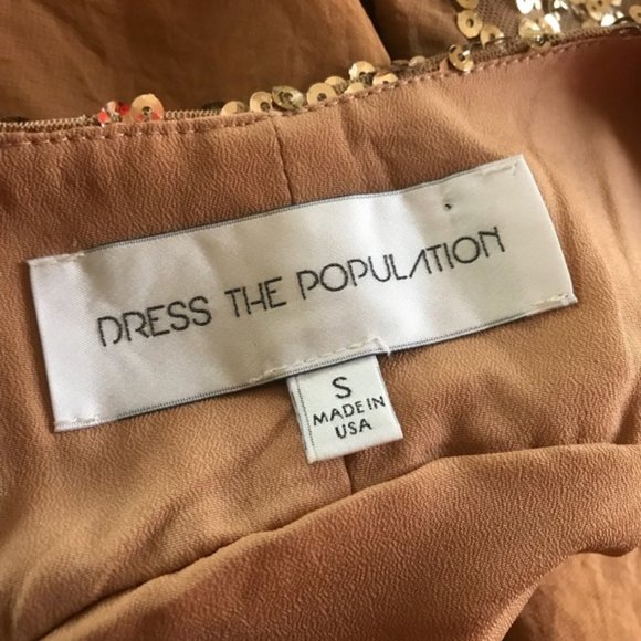 Dress the Population Alondra Tan High Low Dress - Picture 5 of 8